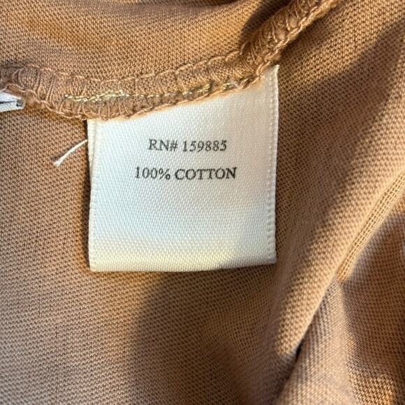 Bobi NWT Women's Cotton Cold Shoulder T-Shirt in Java - Size Medium - Picture 4 of 4